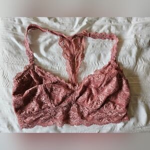 Lace NURSING Bralette in Dusty Pink